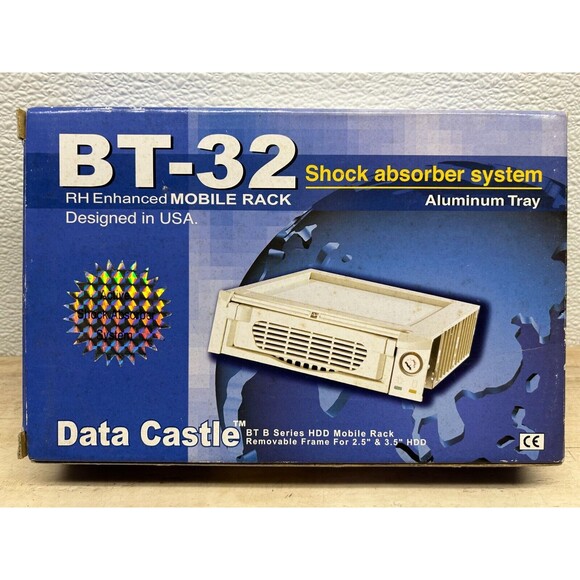 Data Cstle BT-32 RH Enhanced HDD Mobile Rack Shock Absorber Aluminum Tray W Keys - Picture 1 of 16